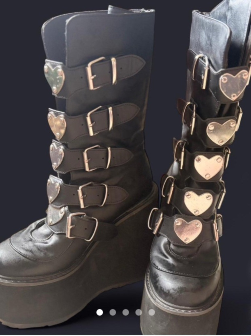 Demonia Swing-230 Black Platform Boots